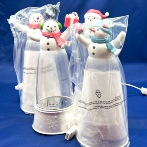 Hallmark Snowman Light Up Led Holiday Figures Lot of 4 READ